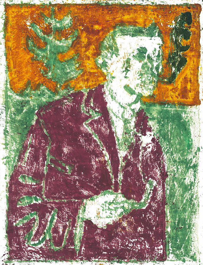 After Billy Childish Painting OTD 9 Painting by Edgeworth Johnstone