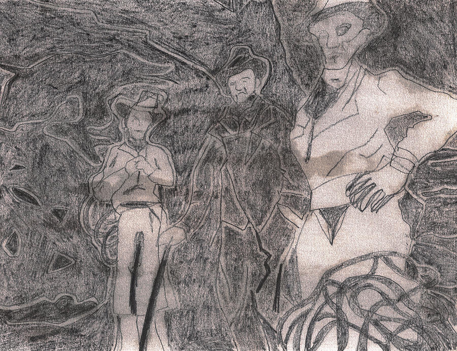 After Billy Childish Pencil Drawing 13 Drawing by Edgeworth Johnstone