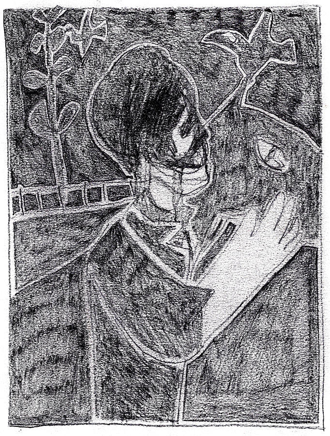 Heckels Horse Jr. Pencil Drawing 2 Drawing by Edgeworth Johnstone