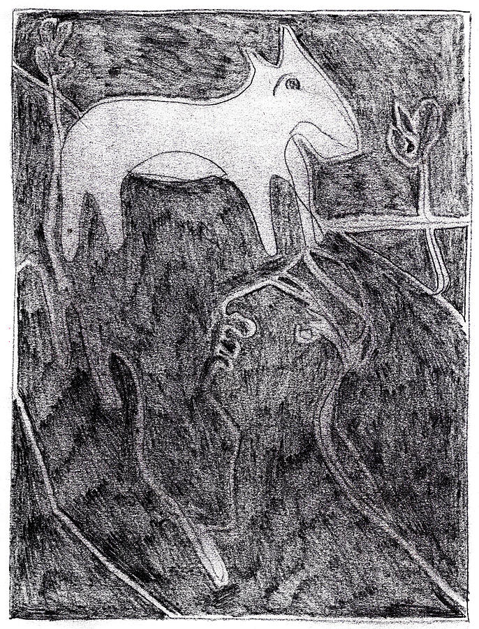 Heckels Horse Jr. Pencil Drawing 20 Drawing by Edgeworth Johnstone