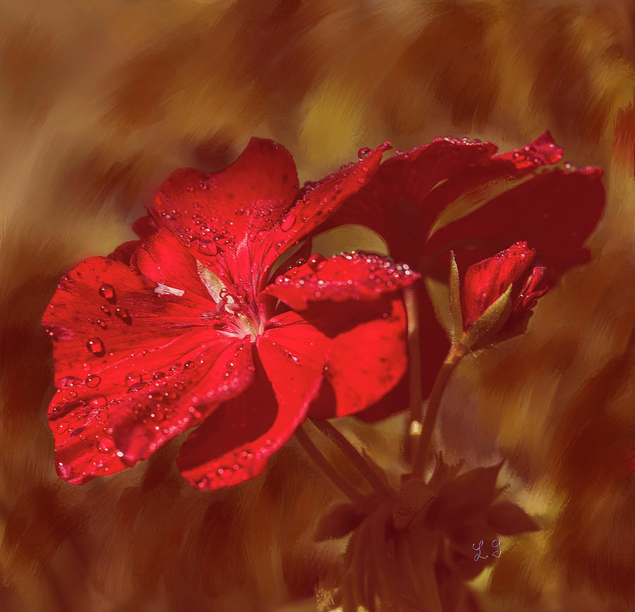 Flower Mixed Media - After Rain In Gardens Of Life #j0 by Leif Sohlman