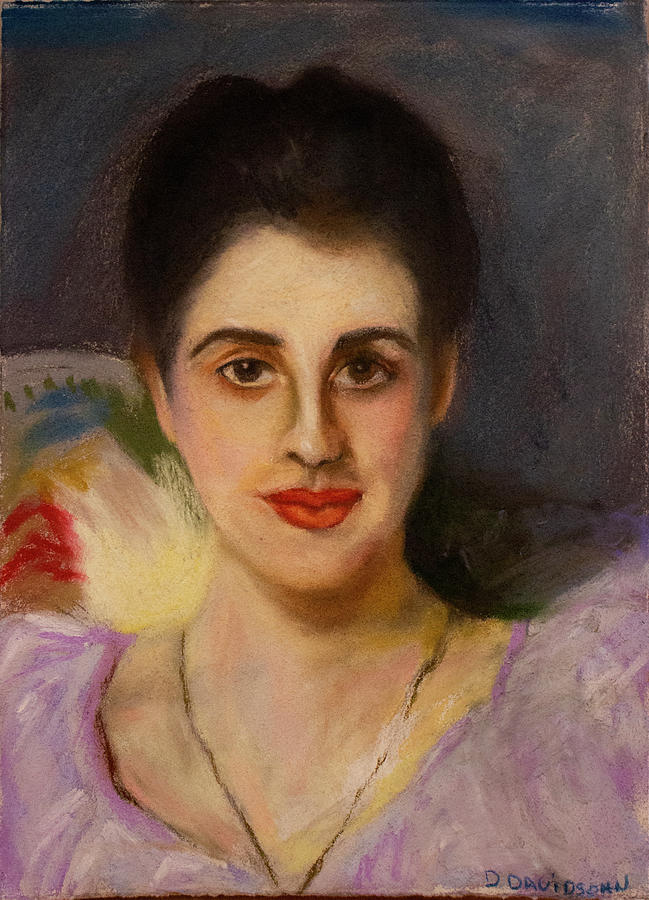 After Sargent, Portrait In Pastels Pastel