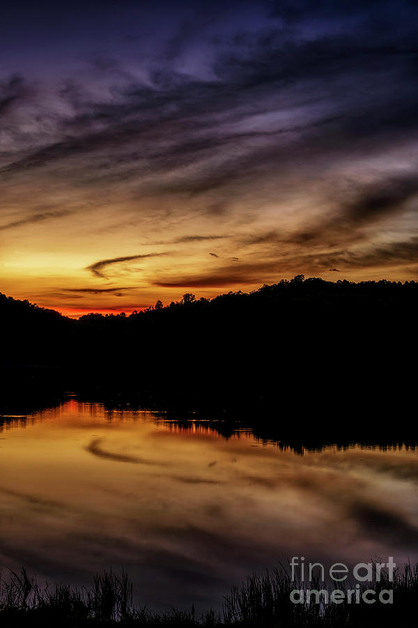 Sunset Photograph - After Sunset at the Lake by Thomas R Fletcher