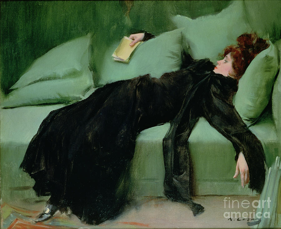 After The Ball By Ramon Casas I Carbo Painting by Ramon Casas I Carbo