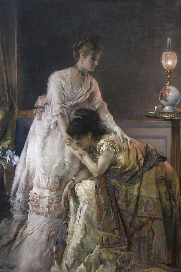 After the Ball or Confidence Painting by Alfred Stevens