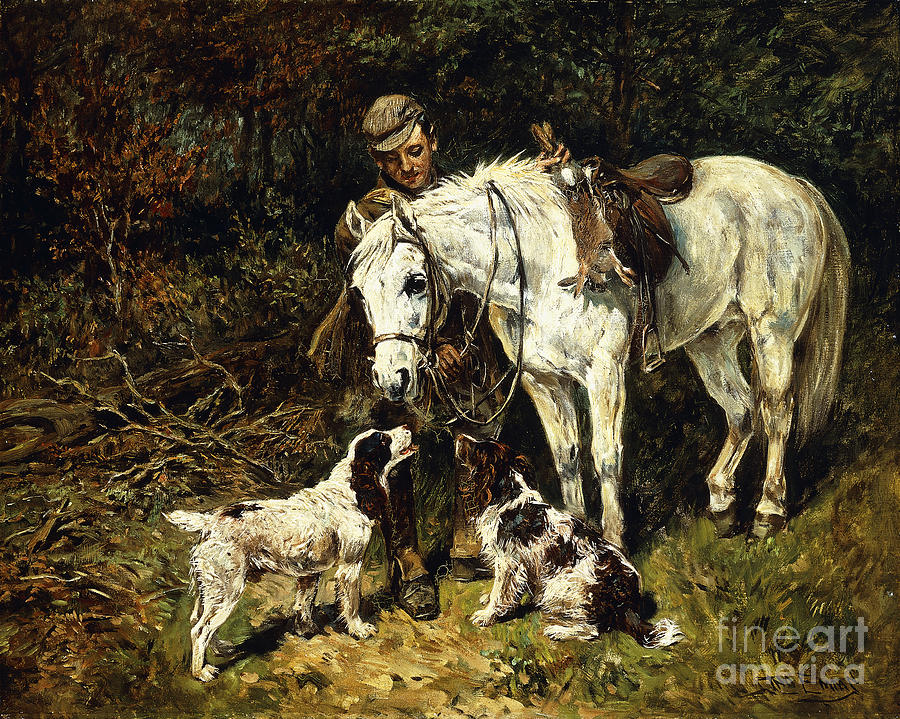After The Hunt Painting by John Emms