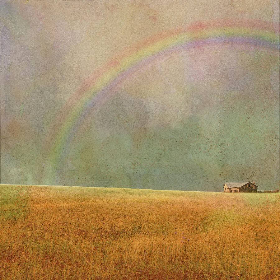 Farm Mixed Media - After The Rain Rainbow by Ynon Mabat