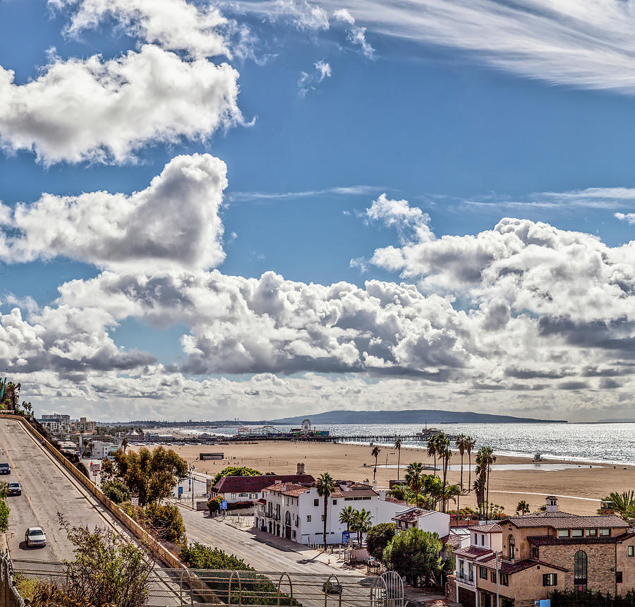 After the rain - Santa Monica - Panorama Photograph by Gene Parks
