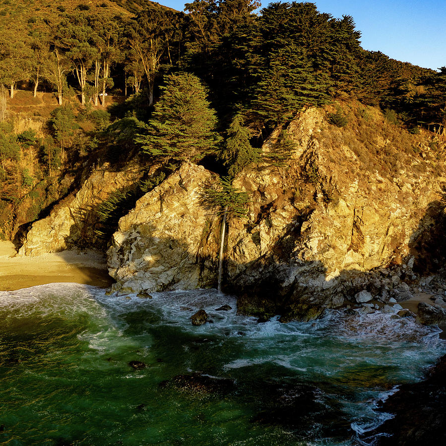 Afternoon at McWay Falls Big Sur Photograph by Steve Bunch