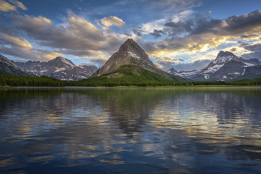 Afternoon at Swiftcurrent Lake Photograph by Kristen Wilkinson