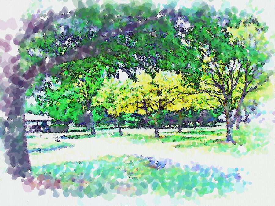 Afternoon in the Park Mixed Media by Christopher Reed