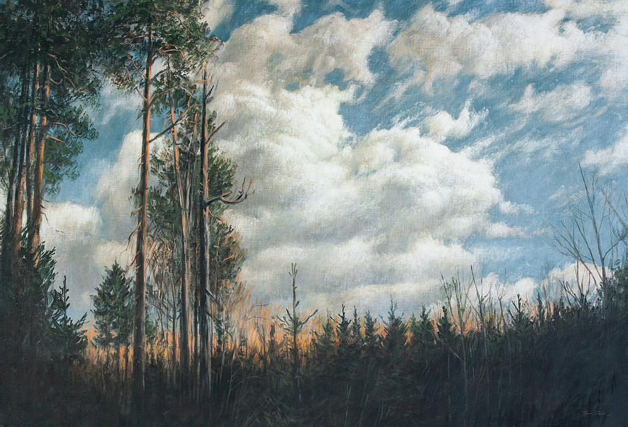 Afternoon in the Woods Painting by Hans Egil Saele