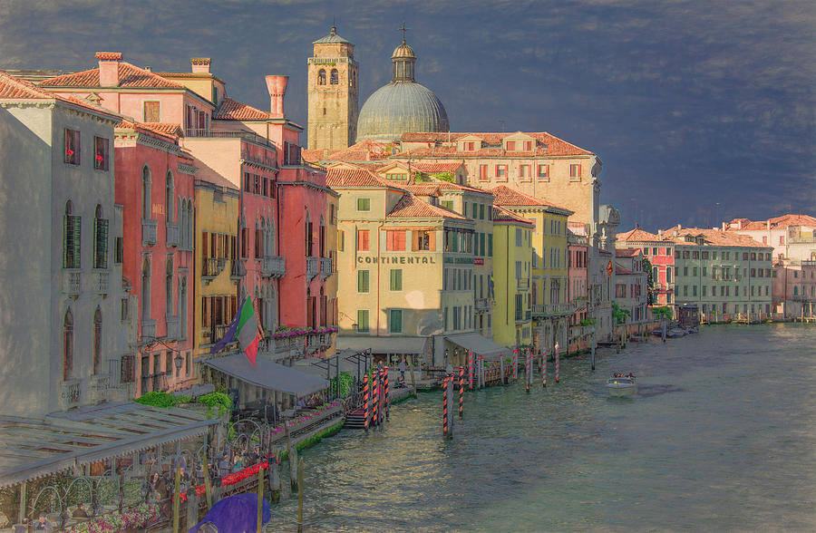 Afternoon Light on the Grand Canal, Venice Photograph by Marcy Wielfaert