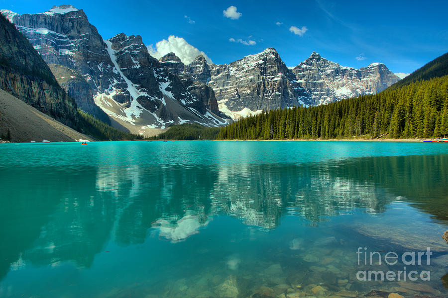 Afternoon Rocky Reflections At Moraine Lake Photograph by Adam Jewell