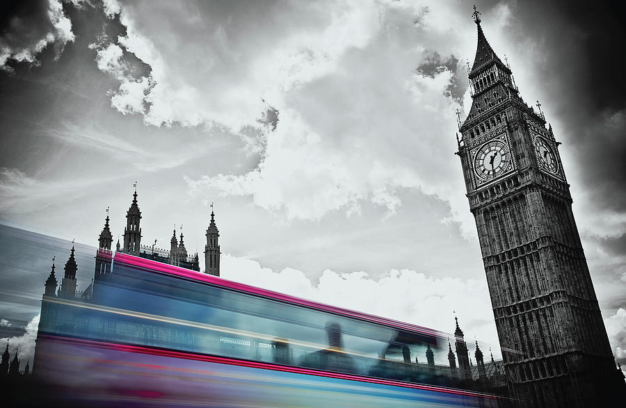 Big Ben Photograph - Afternoon Rush To Londons Big Ben I by Kamil Swiatek