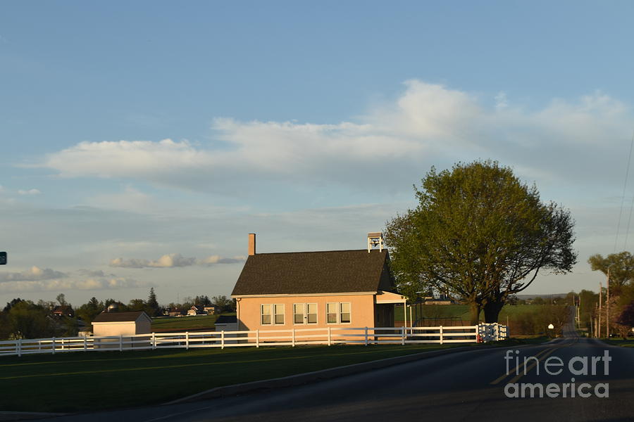 Afternoon Sun Shines On a Schoolhouse by Christine Clark Afternoon Sun Shines On a Schoolhouse by Christine Clark