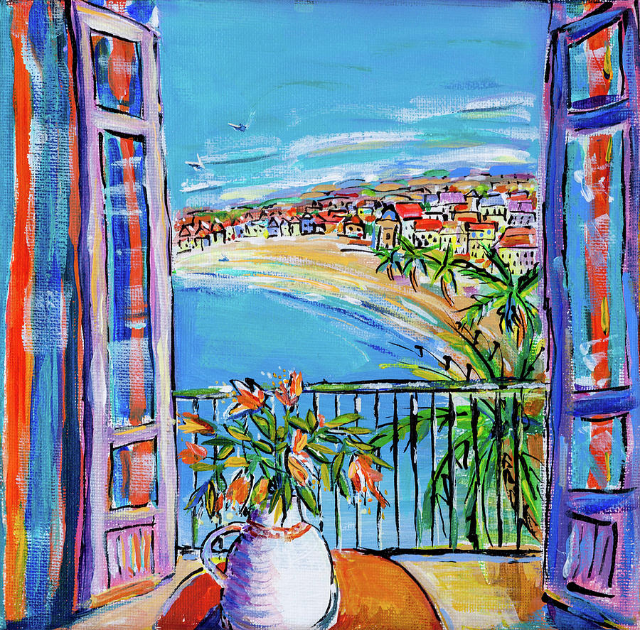 Landscape Painting - Afternoon View Over The Bay by Seeables Visual Arts