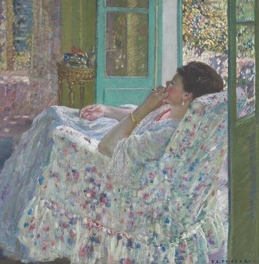Afternoon - Yellow Room, 1910 Painting by Frederick Carl Frieseke