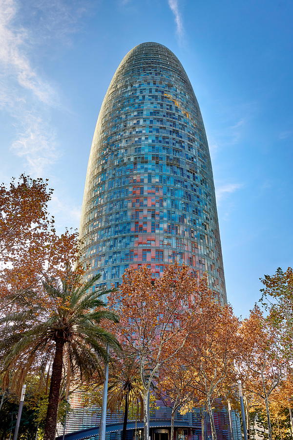 Barcelona Photograph - Agbar Tower Or Torre Agbar Building by Jan Wlodarczyk