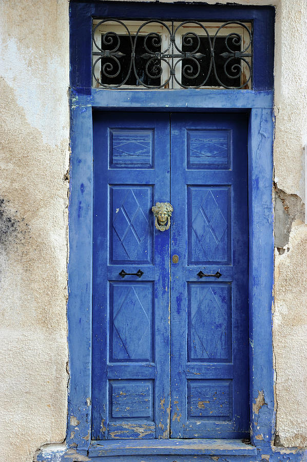 Aged Blue Door Photograph by Grigoriosmoraitis