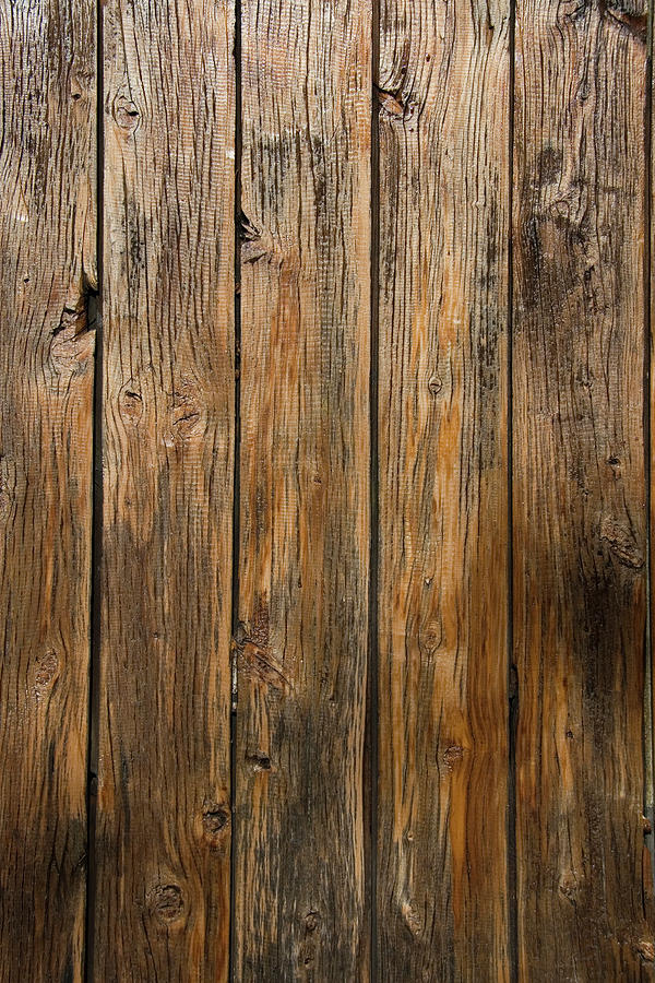 Aged Wooden Background With Vertical Photograph by Hanis