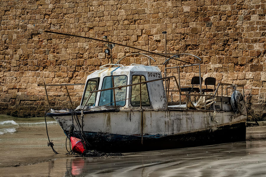 Aging Boat in Akko Israel Photograph by Roberta Kayne