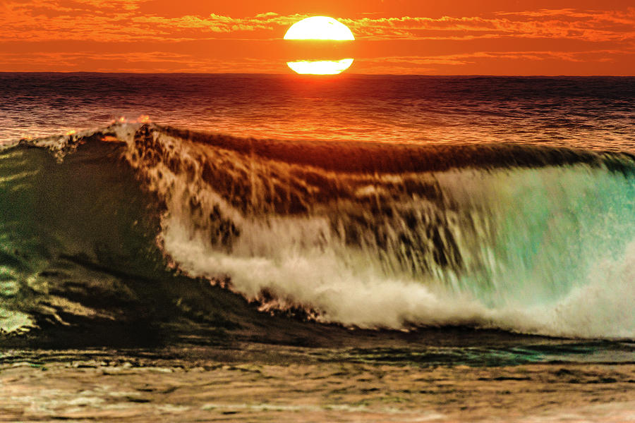 Ahh.. the Sunset Wave Photograph by John Bauer