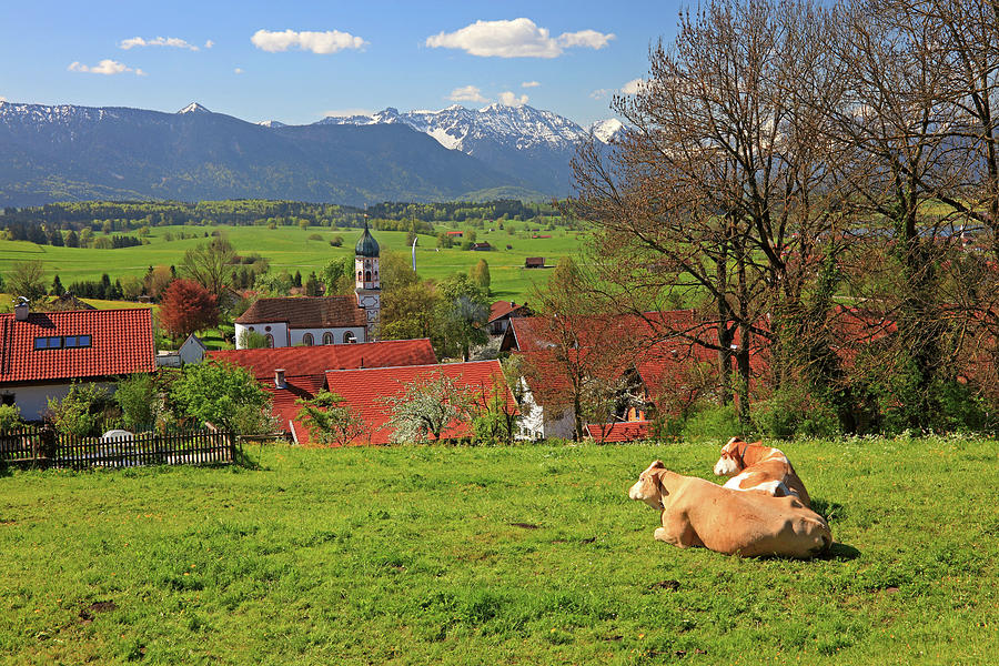 Aidling Village, Bavaria, Germany Digital Art by Gunter Grafenhain