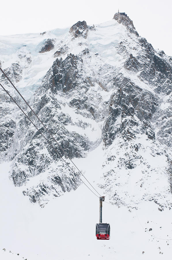 Aiguille Du Midi Cable Photograph by Jeff Diener
