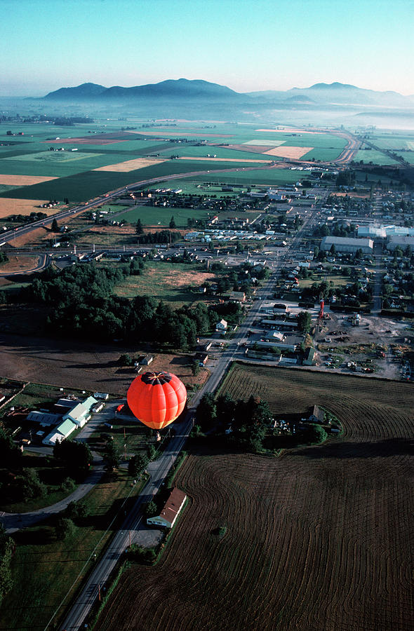 Air Balloon Aerial Over Skagit Valley Photograph by Kim Steele