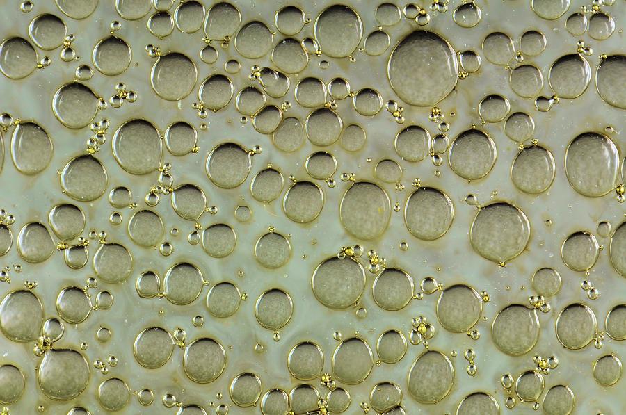 Air bubbles inside glass surface. Digital Art by Rudy Bagozzi
