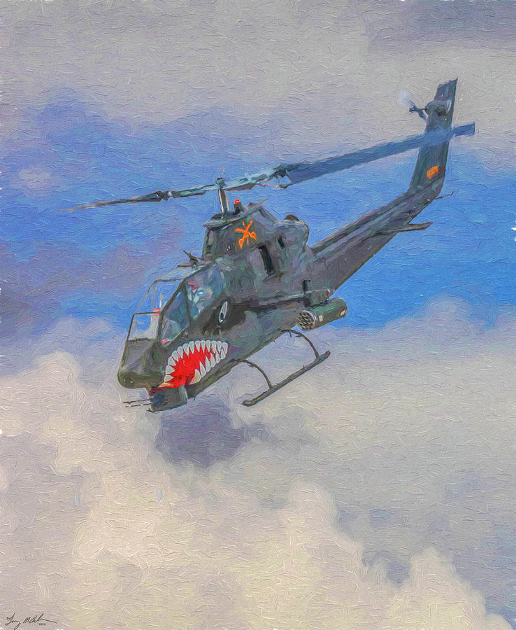Air Cav Cobra - Oil Digital Art by Tommy Anderson