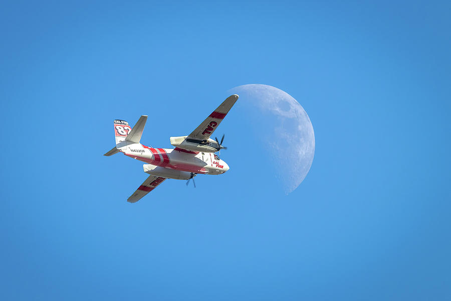 Air Tanker 82 Enroute To The Moon Photograph