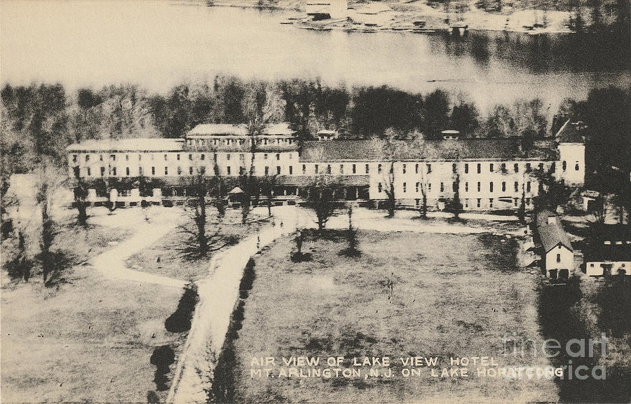 Air View of Lake View Hotel on Lake Hopatcong Photograph by Mark Miller
