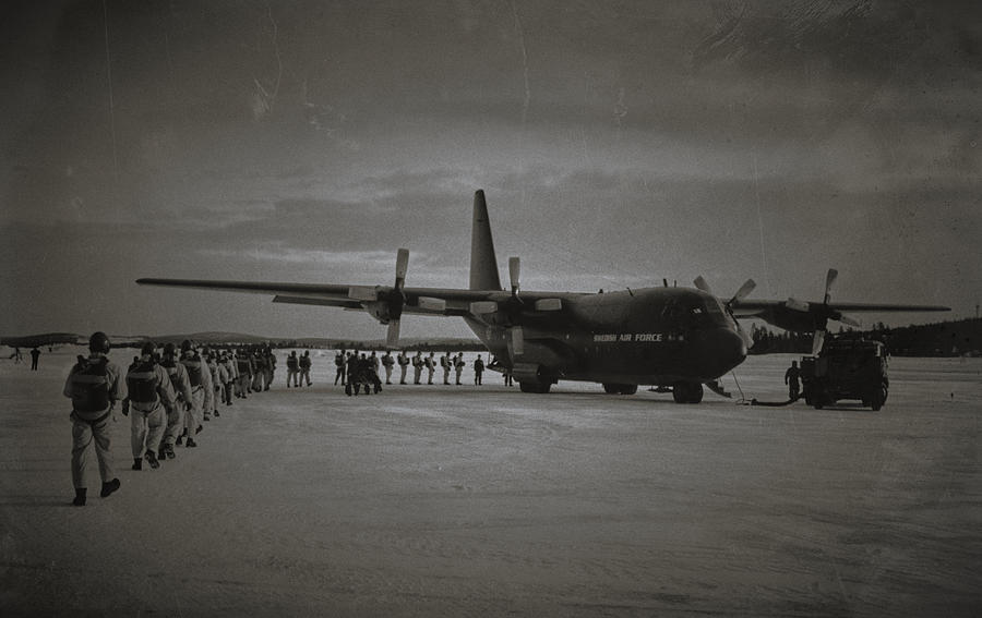 Vintage Photograph - Airborne#1 The Loading by Martin Van Hoecke