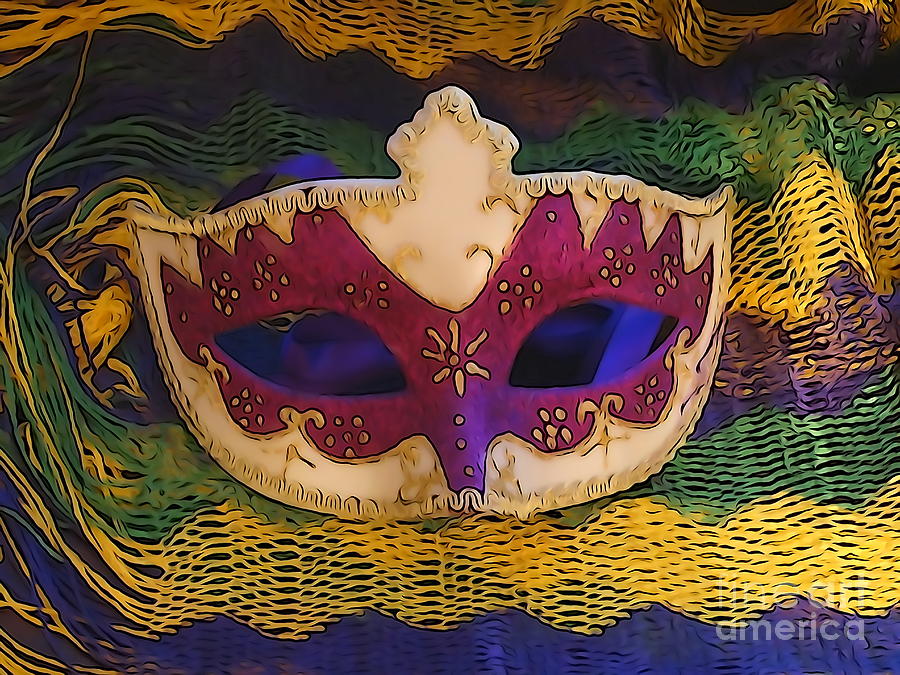 Airbrush Mardi Gras 2019 Carnival Mask Photograph by Joseph Baril