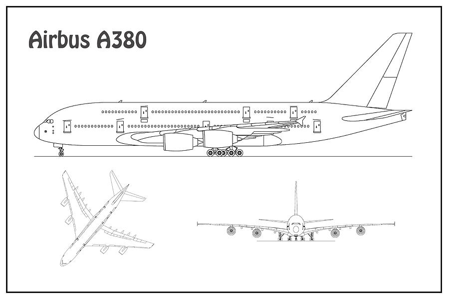 Airbus A380 Drawing | My XXX Hot Girl