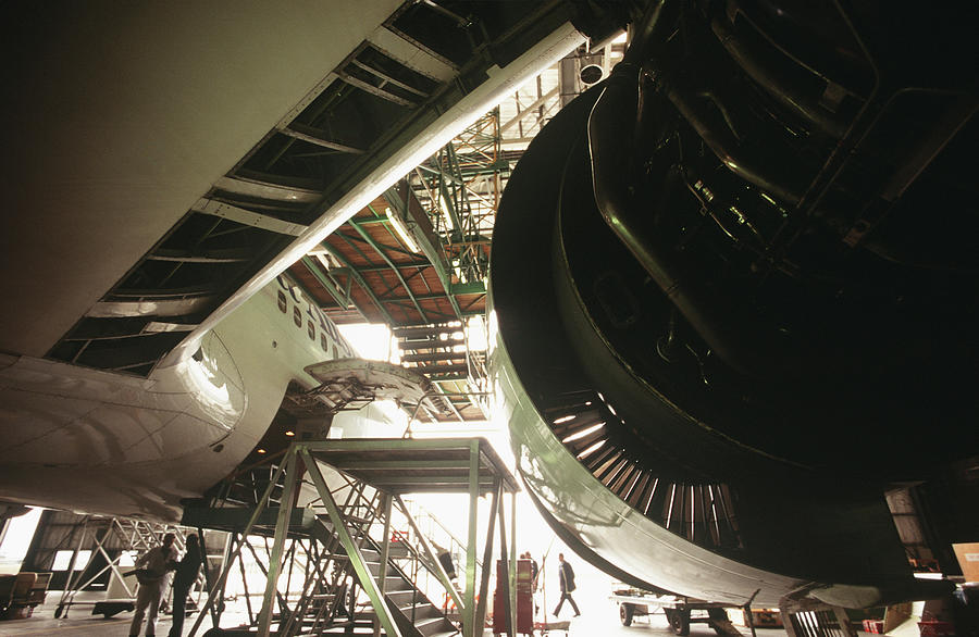 Aircraft Engine In Hanger Photograph by Moodboard