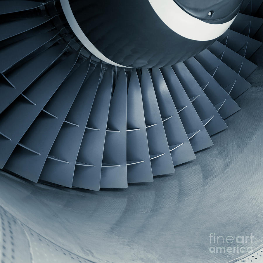 Aircraft Jet Engine Turbine Photograph by Travel motion
