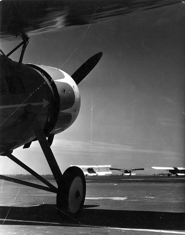 Airplane, Curtis Wright Airport, North Photograph by The New York Historical Society