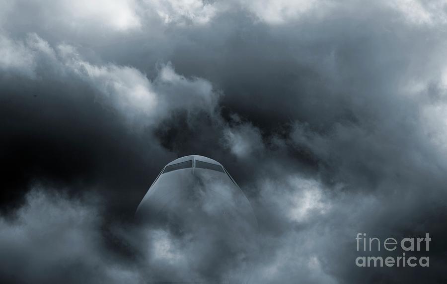 Airplane In Stormy Weather Photograph by Christian Lagerek/science Photo Library