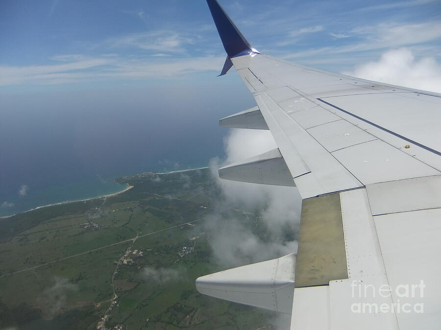 Transportation Photograph - Airplane Wing 6 by Maria Faria Rodrigues
