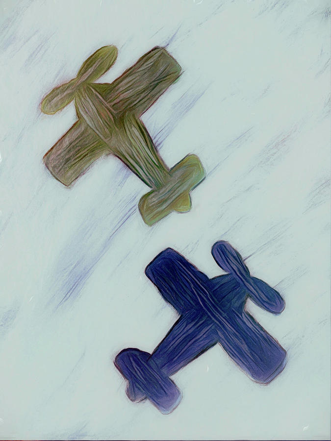 Airplane Painting - Airplanes by Heather Buechel Airplane Painting - Airplanes by Heather Buechel