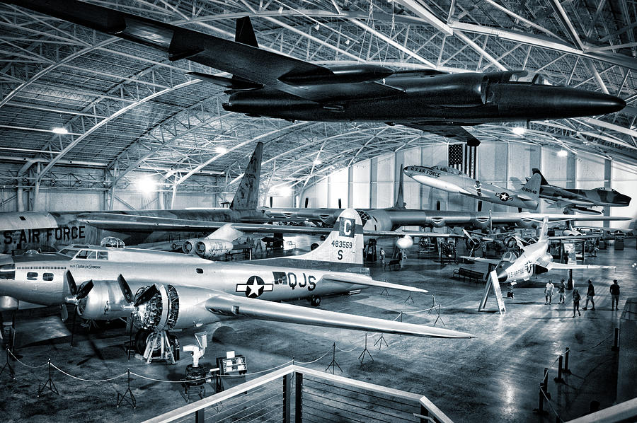 Airplanes Military SAC Museum BW Photograph by Thomas Woolworth