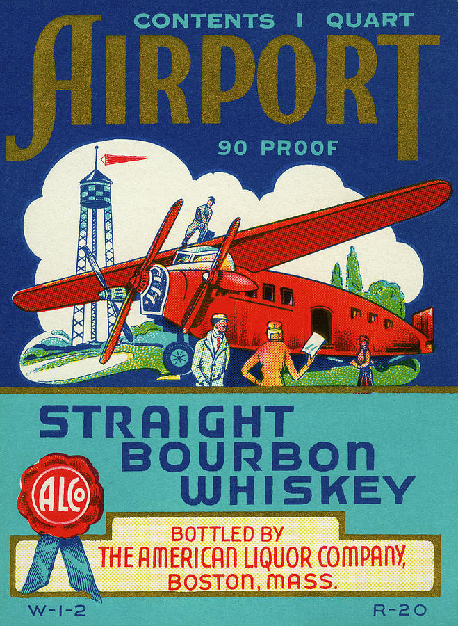 Vintage Ad Digital Art - Airport Bourbon Whiskey by Print Collection