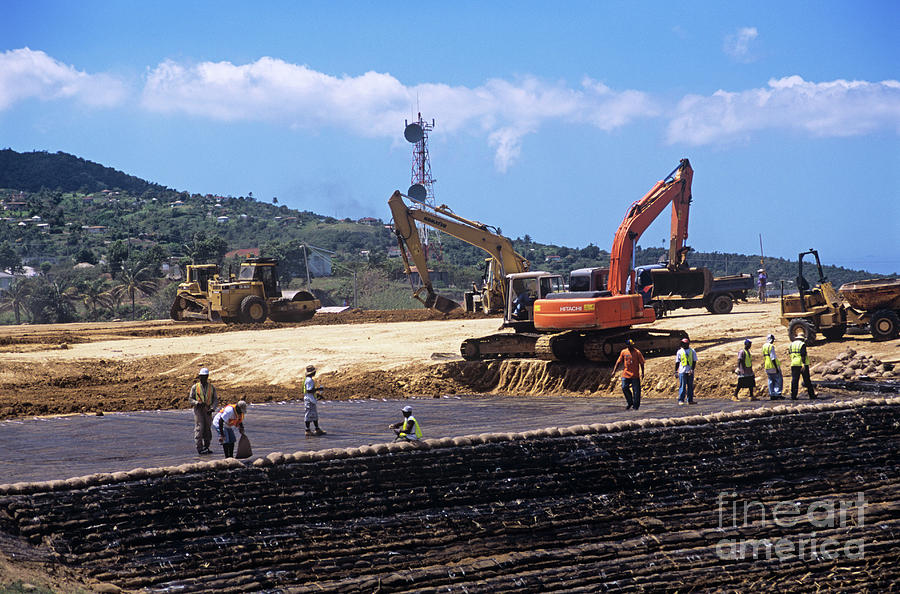 Airport Photograph - Airport Construction by John Cole/science Photo Library