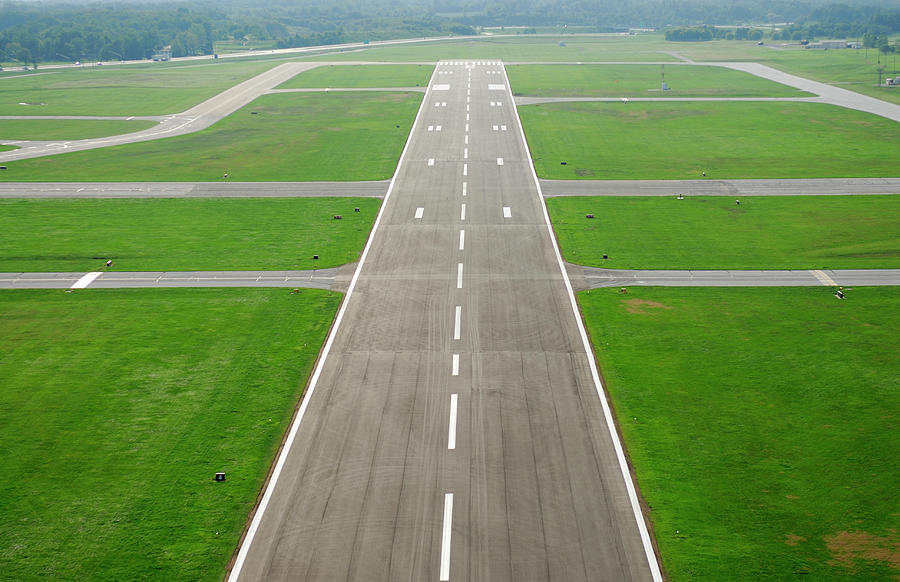 Airport Runway On Approach Photograph by Groveb