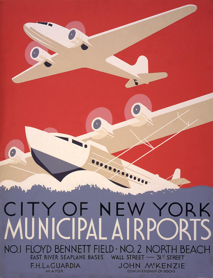 Vintage Painting - Airports by Vintage Pix