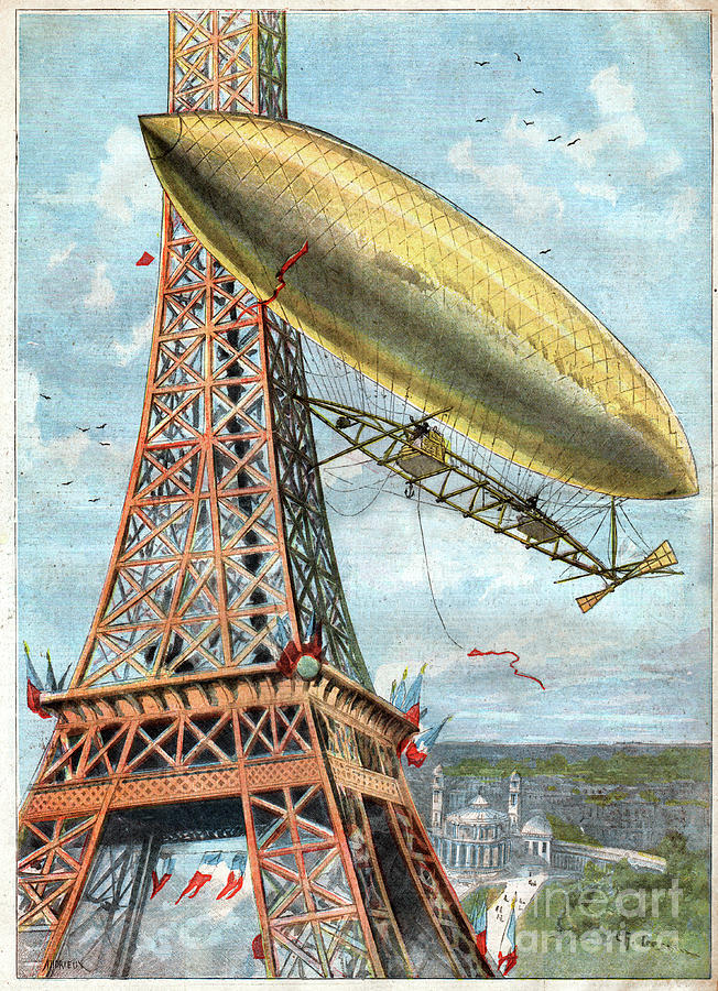 Airship Hitting Eiffel Tower Photograph by Cci Archives/science Photo Library