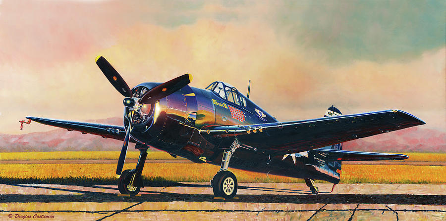 Airshow Hellcat Painting by Douglas Castleman